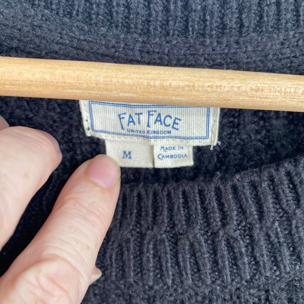 Fat Face Sweater Women’s Medium‎ Black Hayley Cable Tank Minimalist Feminine - Picture 4 of 9